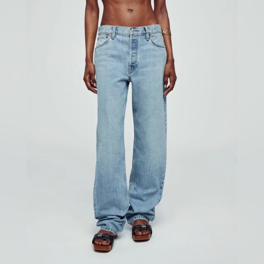 REDONE Long Loose jeans in Wasted Indigo